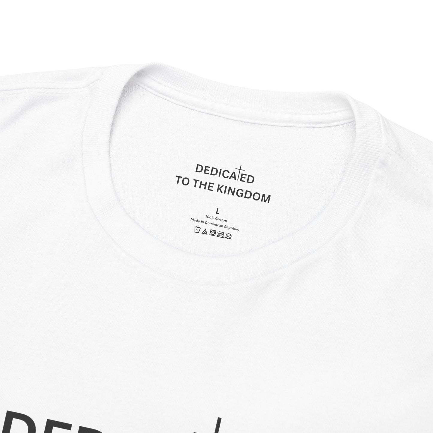 White Dedicated to the Kingdom Tee (Luke 17:21)