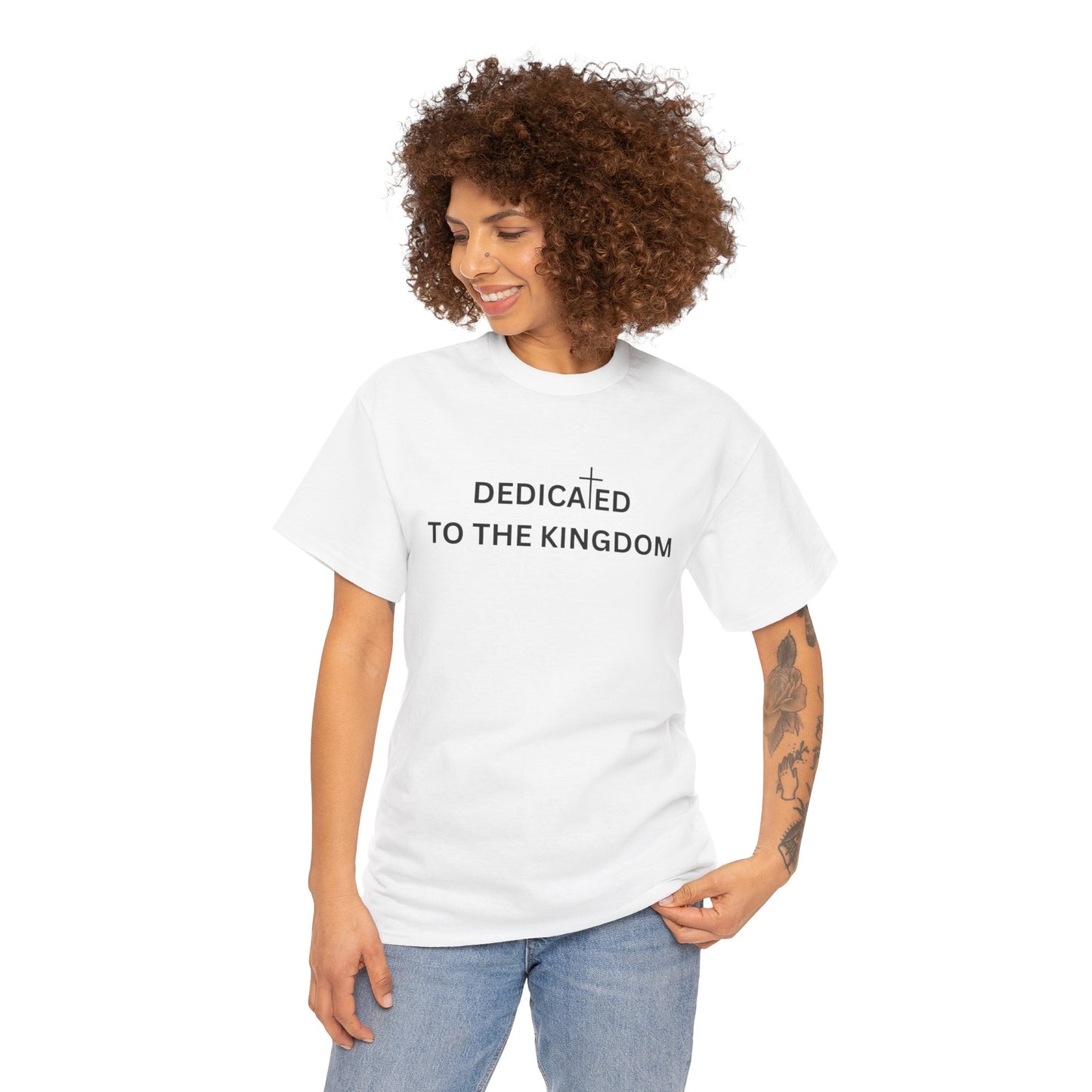 White Dedicated to the Kingdom Tee (Luke 17:21)